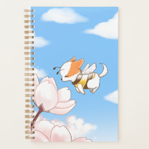 Agenda Mochi Abelha Sentindo as Flores Cerejeira Florindo