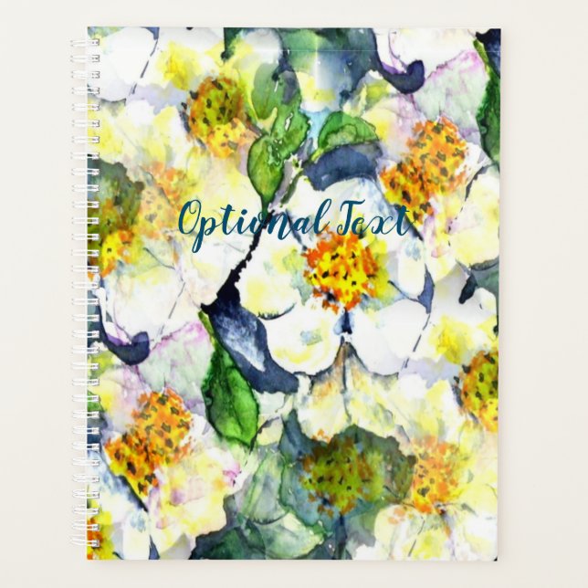 Agenda Mock Orange Seamless Floral Patterno (Frente)