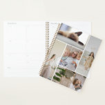 Agenda modelo de Colagem de Fotos 11 Personalizado<br><div class="desc">modelo de Colagem de Fotografias Personalizada Personalizada Personalizada, moderna e na moda monograma, design de Ricaso</div>