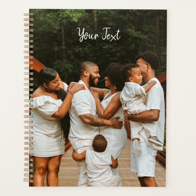 Agenda Modelo de Foto Personalizada e Texto Personalizado (Frente)