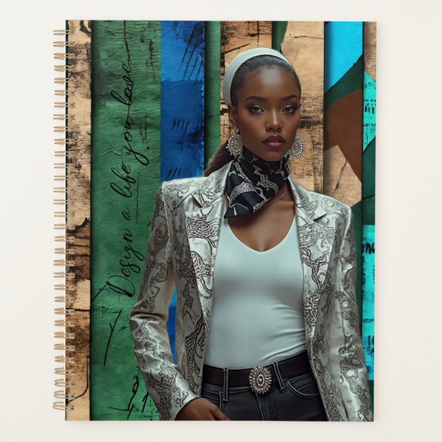 Agenda Modern and sophisticated Spiral Photo Notebook (Frente)