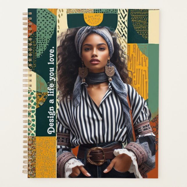 Agenda Modern and sophisticated Spiral Photo Notebook (Frente)