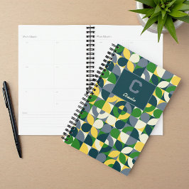 Agenda Modern Bauhaus Abstract Geometric Monogram Pattern