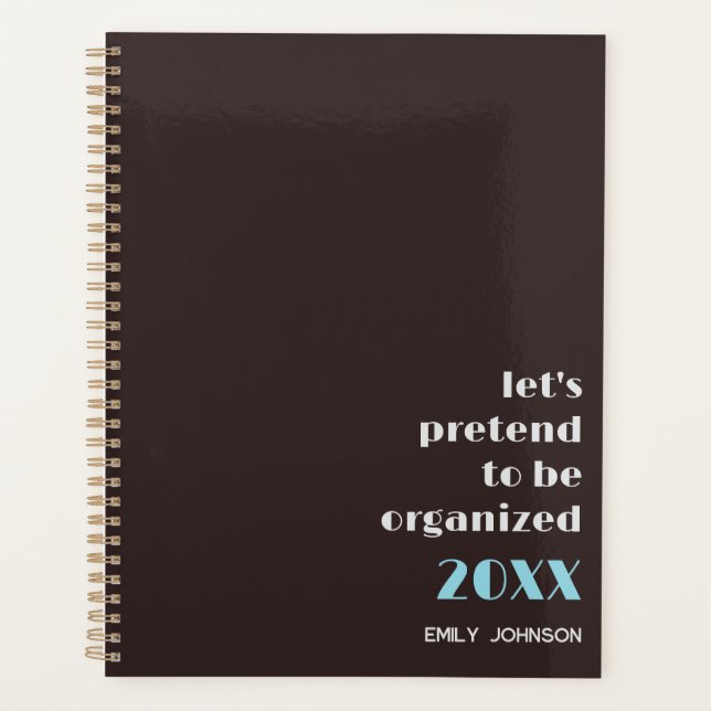 Agenda Modern Brown Cream Be Organized Name 2026 (Frente)