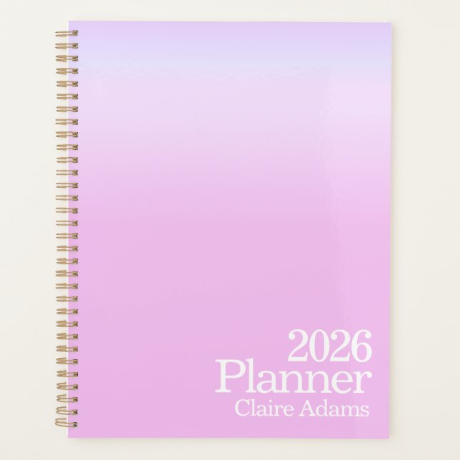 Agenda Modern Bubblegum Pink Ombre (Frente)