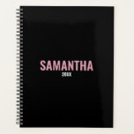 Agenda Modern Chic Pink & Black Appointment Book<br><div class="desc">A chic pink and black design with modern typography. Ideal girly gift for anyone who adores pink. Perfect gift for kids and adults. Ideal baby shower decor, present for a birthday, Christmas, back to school or any other special occasion.</div>