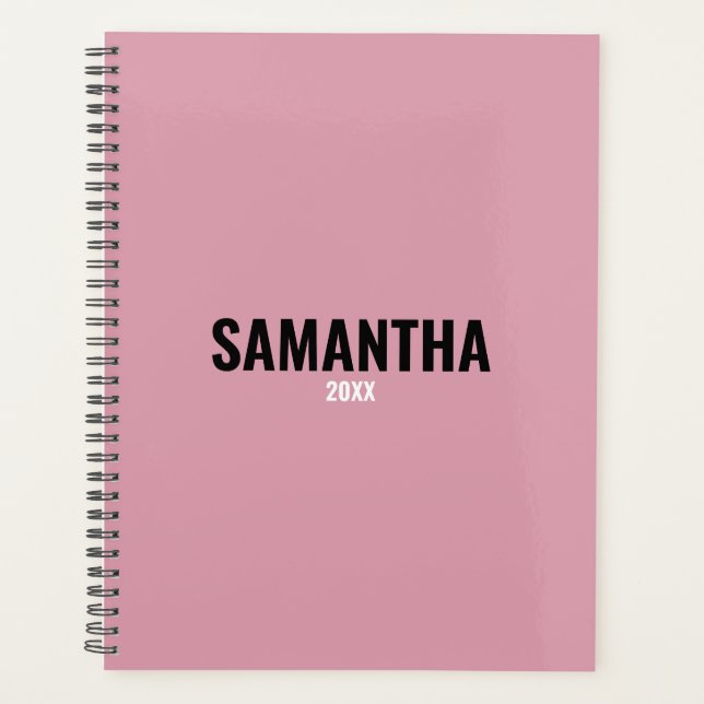 Agenda Modern Chic Pink & White Appointment Book (Frente)