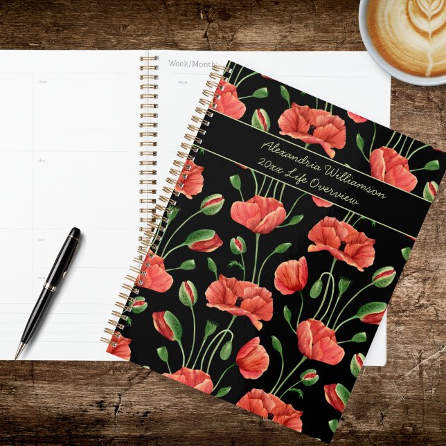 Agenda Modern Country Red Poppies (Criador carregado)