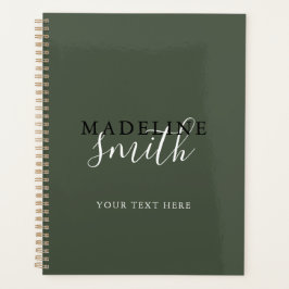 Agenda Modern Dark Green Typography Script