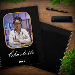 Agenda Modern Elegant Photo Stylish Black Personalize<br><div class="desc">Modern Elegant Photo Stylish Black Personalize Planner is great to use everyday to write your appointments,  notes and plans. Personalize with your photo and information.</div>