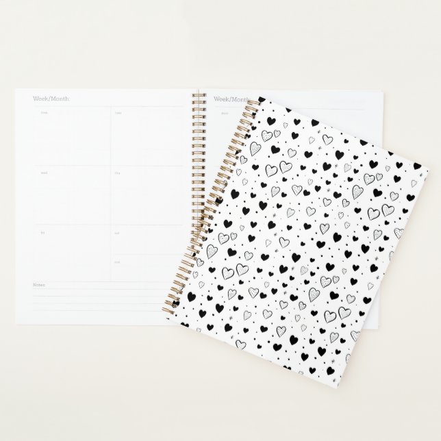 Agenda Modern Hearts Pattern (Exibição)