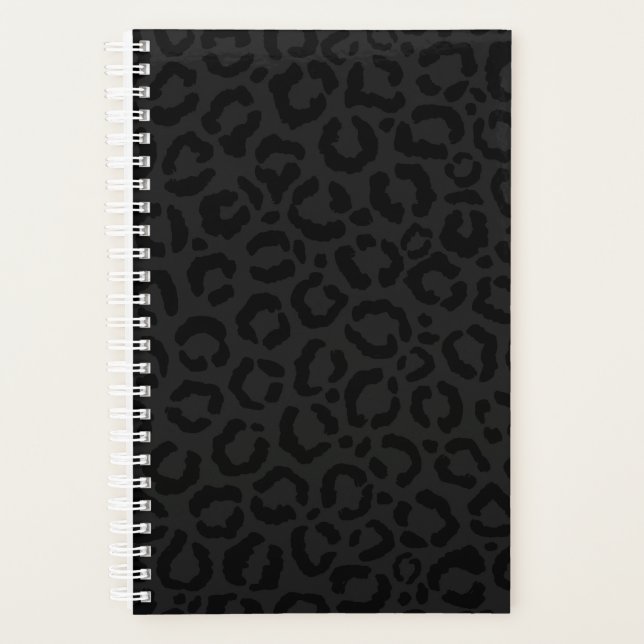 Agenda Modern Minimal Black Leopard Print (Frente)