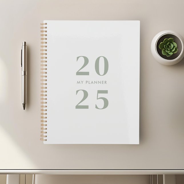 Agenda Modern Minimalista Sage 2025 (Criador carregado)