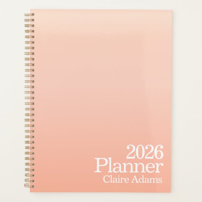 Agenda Modern Orange Ombre Planner (Frente)
