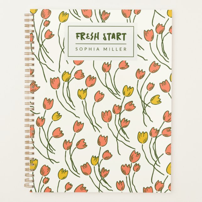 Agenda Modern Sketchbook Garden Personal | Fresh Meadow (Frente)