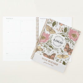 Agenda Modern Trendy Wildflower Floral Monograma Botânico