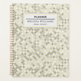 Agenda Modern Yellow & Gray Geometric Professional