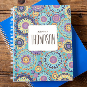 Agenda Moderno Chic Cute Trendy Colorful Teal Name