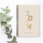 Agenda Moderno e elegante, colorido personalizado<br><div class="desc">Na moda único 2024 personalizado,  simples e elegante,  moderno e elegante design.</div>