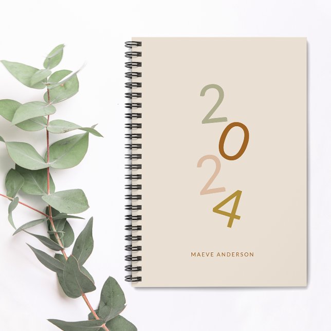 Agenda Moderno e elegante, colorido personalizado (Criador carregado)