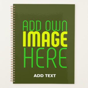 AGENDA MODERNO EDITABLE ARMY GREEN IMAGE TEXTO MODELO
