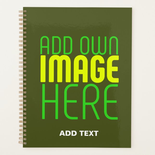 AGENDA MODERNO EDITABLE ARMY GREEN IMAGE TEXTO MODELO (Frente)