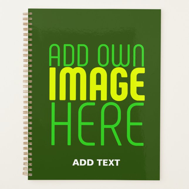 AGENDA MODERNO EDITABLE FOREST GREEN IMAGE TEXTO MODELO (Frente)