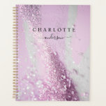 Agenda Moderno, elegante, brilhante, prata leve<br><div class="desc">Moderno,  brilhante,  planejador elegante. Basta editar seu produto em alguns minutos. Você pode alterar a fonte/tamanho/cor e a posição usando "mais personalização".</div>
