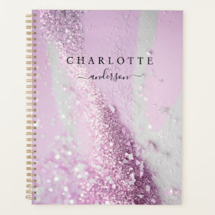 Agenda Moderno, elegante, brilhante, prata leve