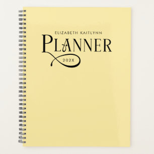 Agenda Moderno Elegante Personalizado Amarelo