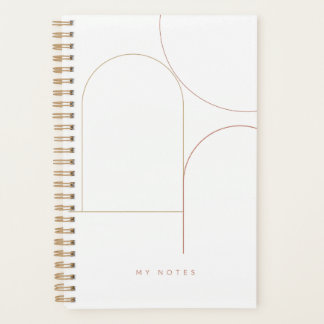 Agenda Moderno Minimalista Abstrato Terracota Geométrico