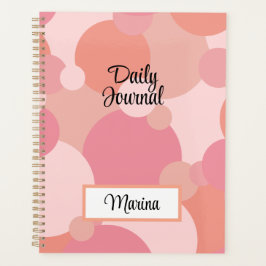 Agenda Moléculas de cor-de-rosa personalizadas