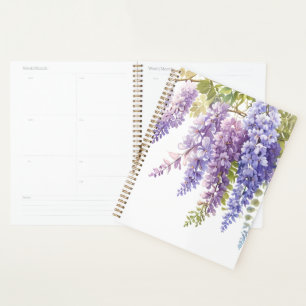 Agenda Molho de água púrpura esmerilado floral
