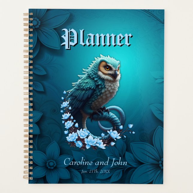 Agenda Momento da Sabedoria, a coruja mágica, majestosa,  (Frente)