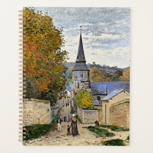 Agenda Monet - Street em Sainte-Adresse, belas artes, (Frente)