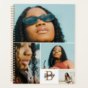 Agenda Monograma Adicionar Sua Própria Colagem Personaliz