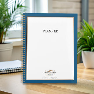 Agenda Monograma Branco Simples