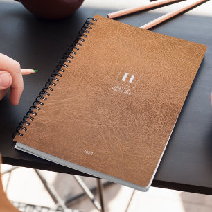 Agenda Monograma Clássico de Couro vestido 202x Semanalme