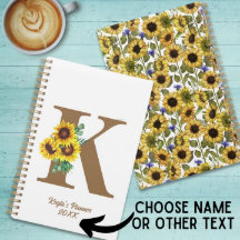 Monograma Cores de Água Cachorro de Girassol Perso