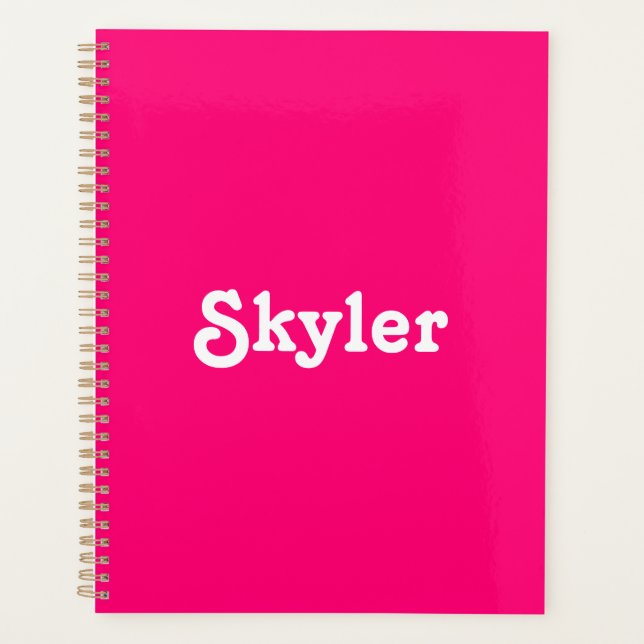 Agenda Monograma de ano de texto do nome personalizado ro (Frente)