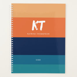 Agenda Monograma de cores e tiras retrorreflectoras