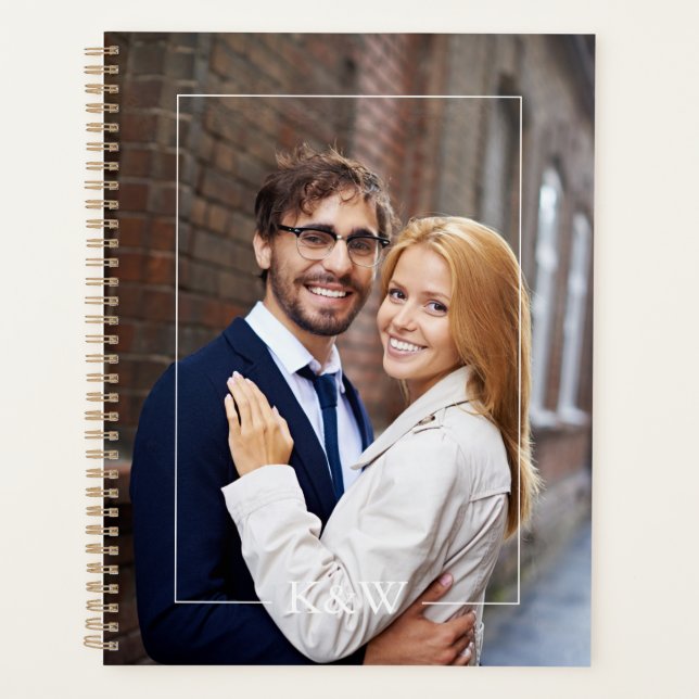 Agenda Monograma de Quadro Moderno (Frente)