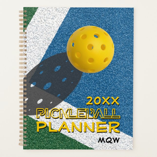 Agenda Monograma de Qualquer Ano PICKLEBALL (Frente)