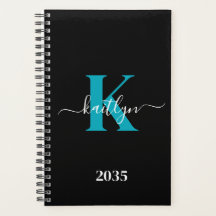 Monograma de Script de Teto Preto Moderno