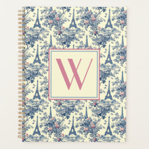 Agenda Monograma de Toile de pré-disquete parisiense
