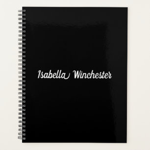 Agenda Monograma do ano de texto do nome personalizado pr