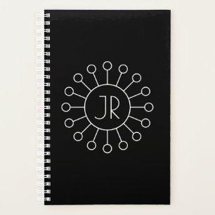 Agenda Monograma do estilo do logotipo Vintage legal Pr