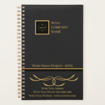 Monograma do logotipo da empresa preto e Dourado