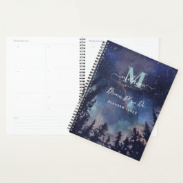 Agenda Monograma do Nome Personalizado da Floresta do MId