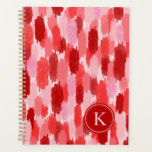 Agenda Monograma do padrão de pincéis Abstrato cor-de-ros<br><div class="desc">O Red Pink Abstrato Brushstrokes Pattern Monographic Planner é uma ferramenta na moda e funcional para se manter organizado da forma mais artística. Sua design de pincelada ousada, vermelha e rosa, cria uma estética moderna e atraente, enquanto o monograma personalizado acrescenta um toque único. Quer seja usado para objetivos profissionais,...</div>